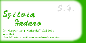 szilvia hadaro business card